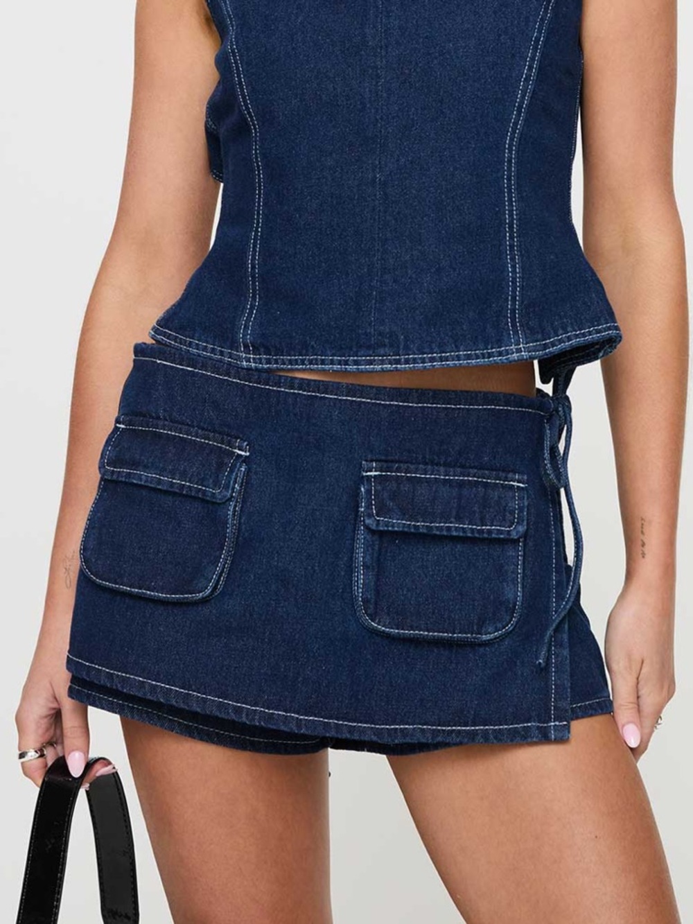 Lioness Dark Blue Denim skirt